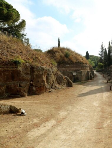 Cerveteri, necropoli della banditaccia, via sepolcrale principale