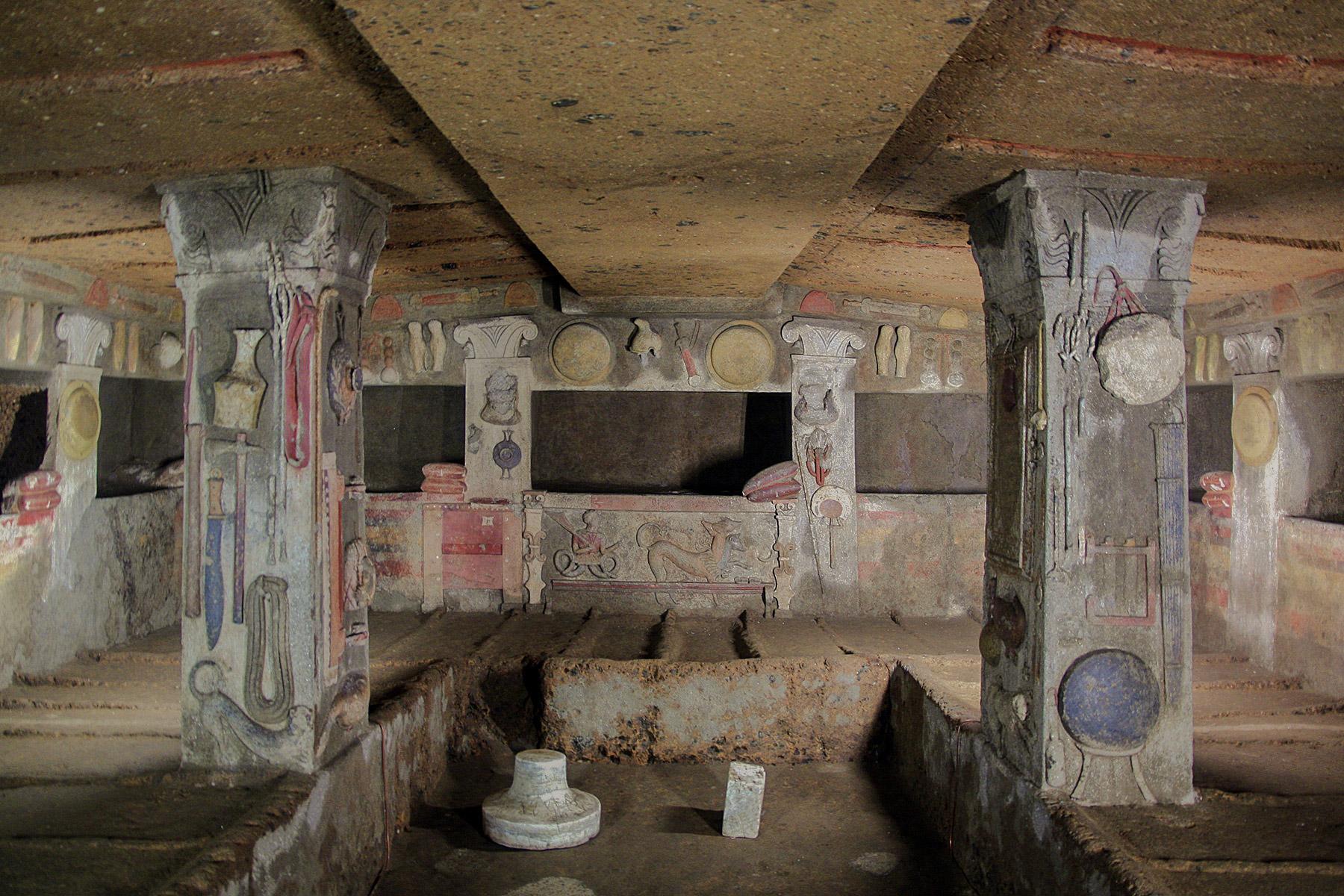 Cerveteri - Nécropole de Banditaccia - Tombe des reliefs (Tomba dei Rilievi)