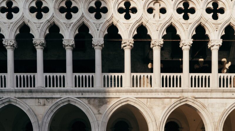 Détail architectural du Palais des Doges à Venise