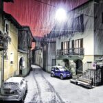 montestrutto, snow, nature, piemonte, italy, winter, village, gray village, gray snow