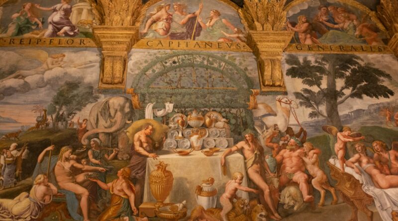 Mantoue - Palazzo Te - "Banquet noble célébrant le mariage de Cupidon et Psyché"