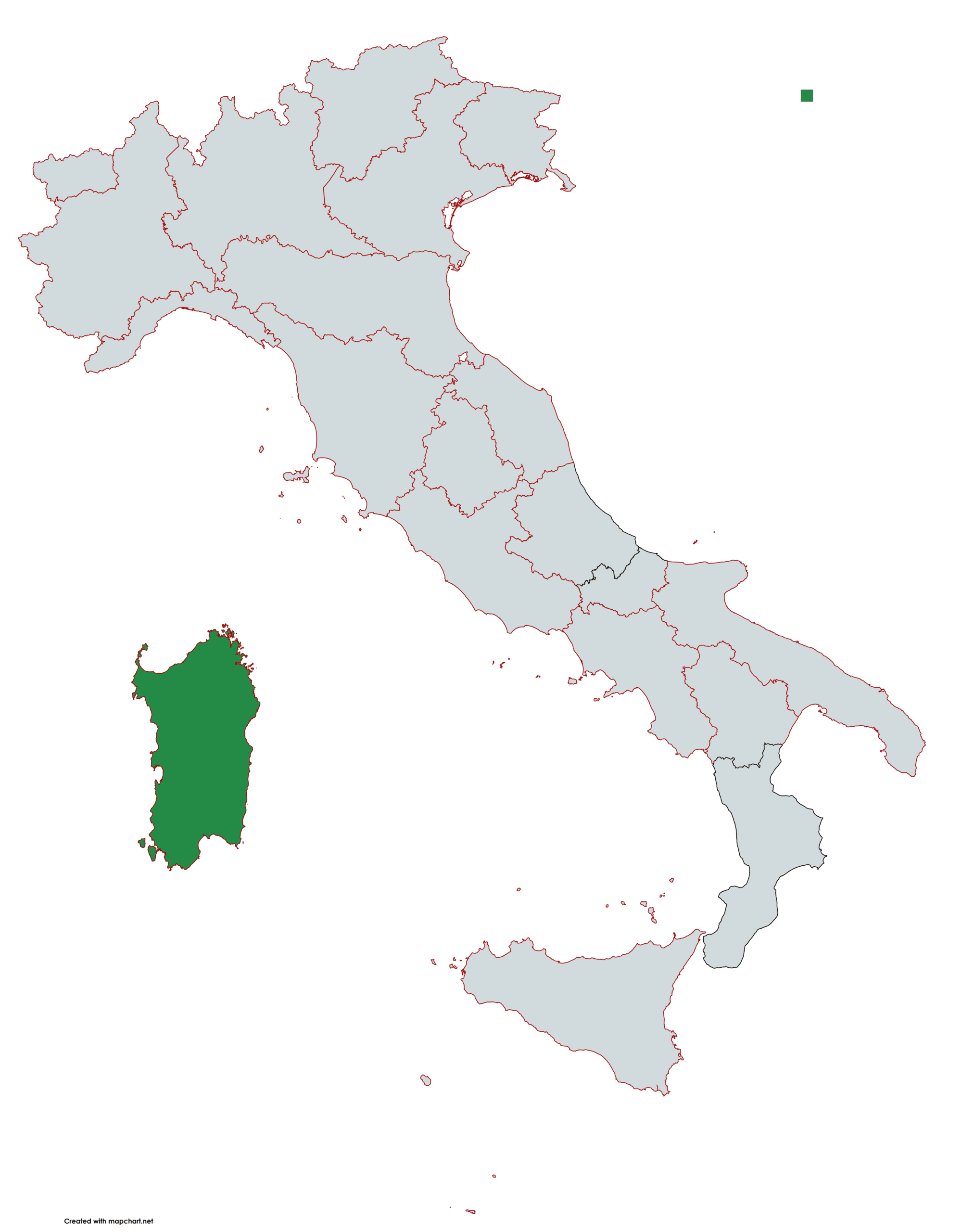 Italie, région de Sardaigne