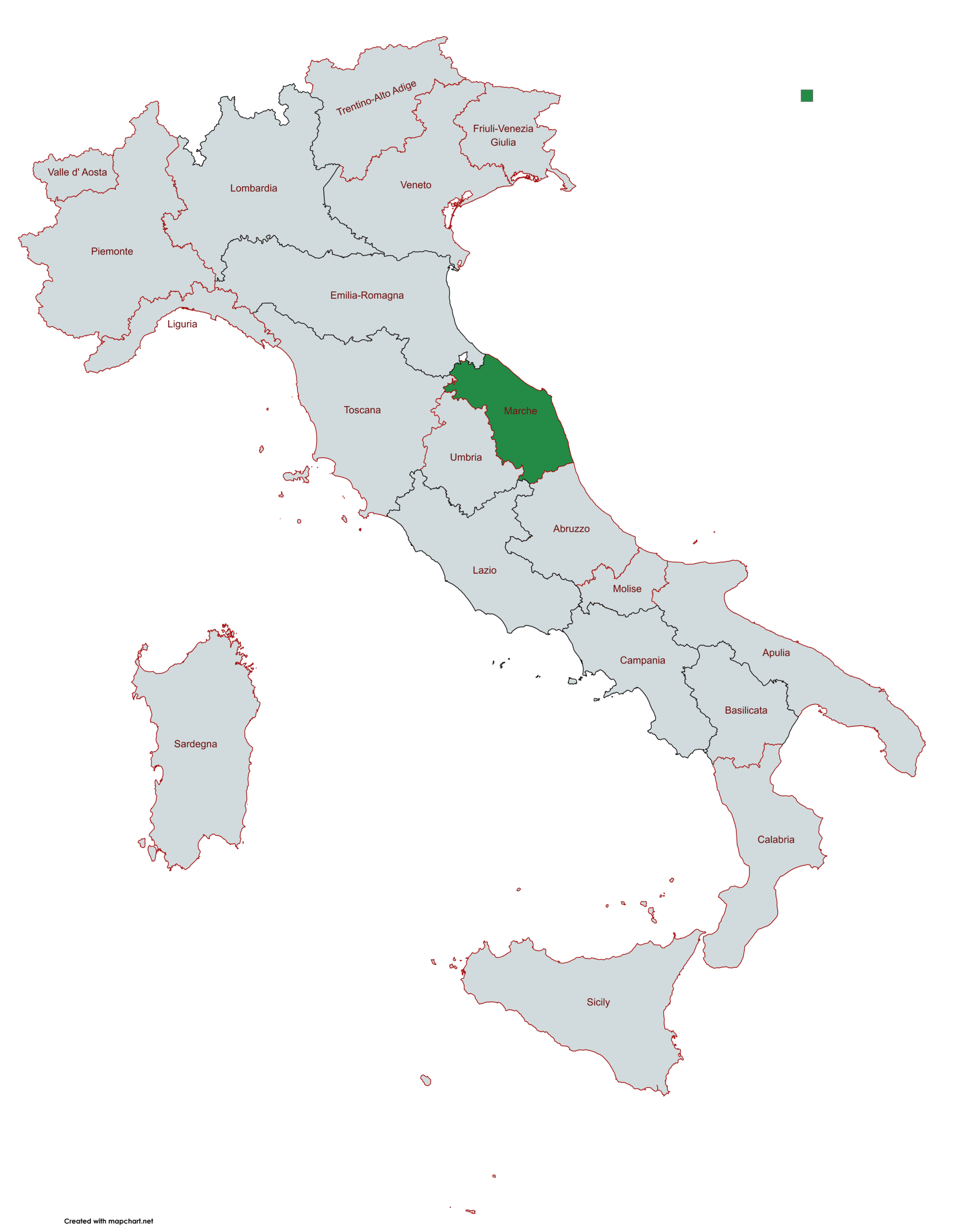 Italie, région des Marches