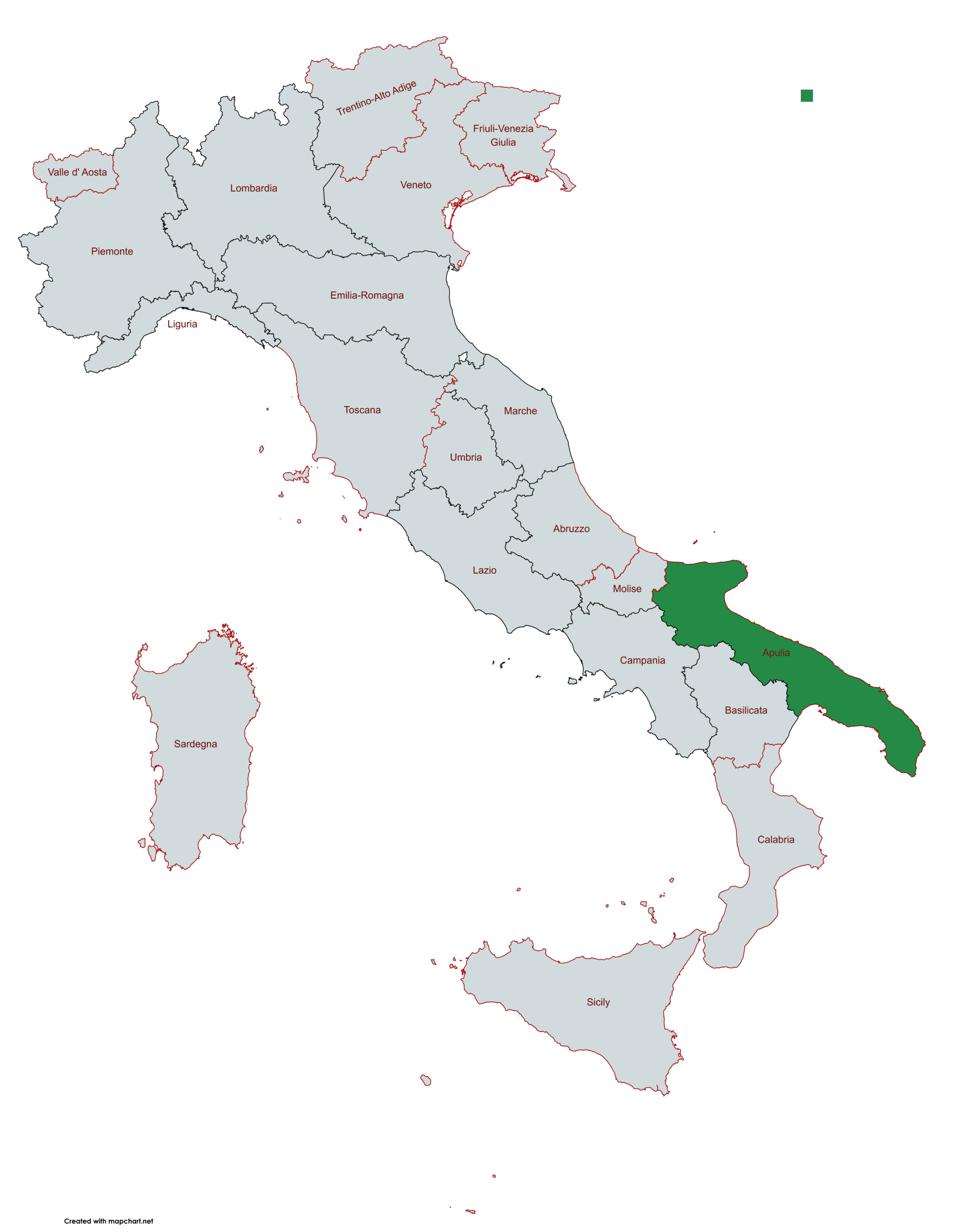 Italie, région des Pouilles