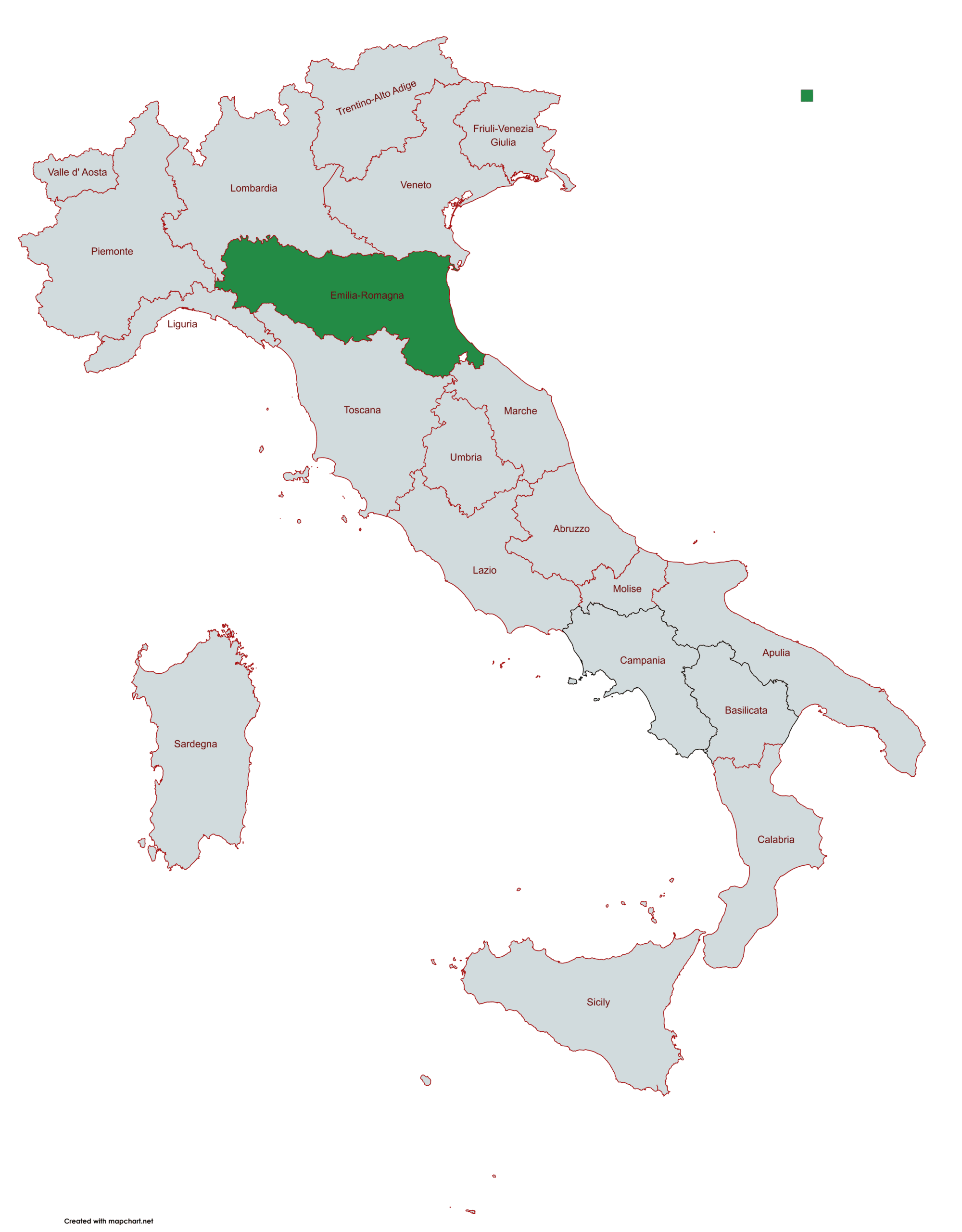 Italie, région Emilie Romagne