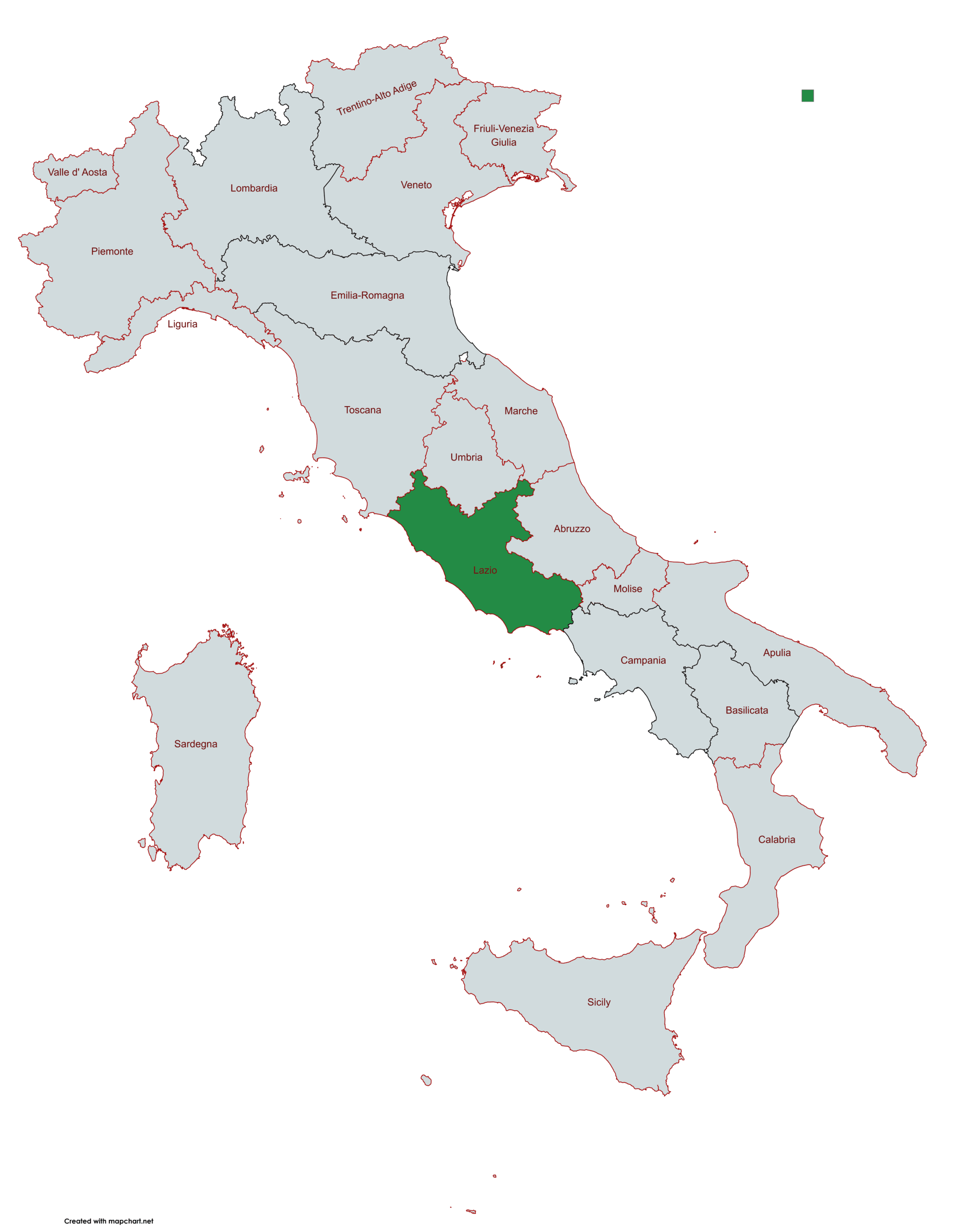 Italie, région Latium