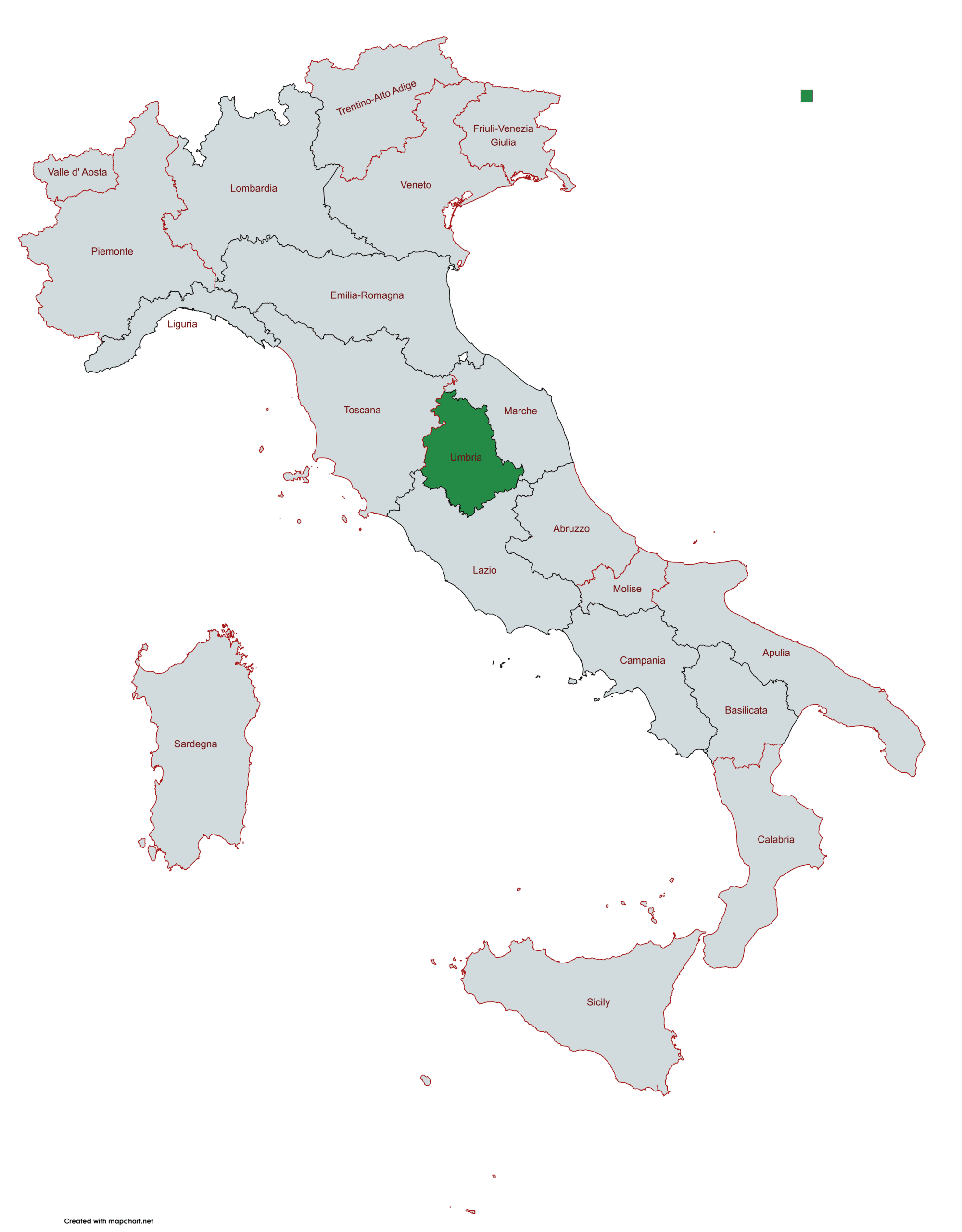 Italie, région Ombrie