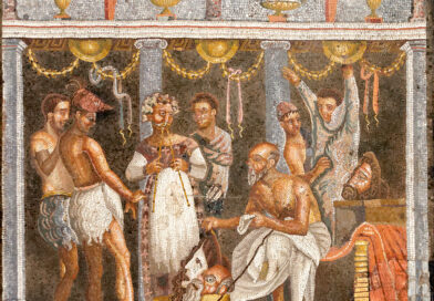 Musée archéologique de Naples - Mosaïque représentant les acteurs du talinum