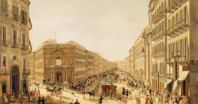 Naples - Vue de la via Toledo au XIX ième siècle (Peinture par Giacinto Gigante)
