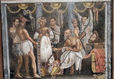 Musée archéologique de Naples - Mosaïque représentant les acteurs du talinum