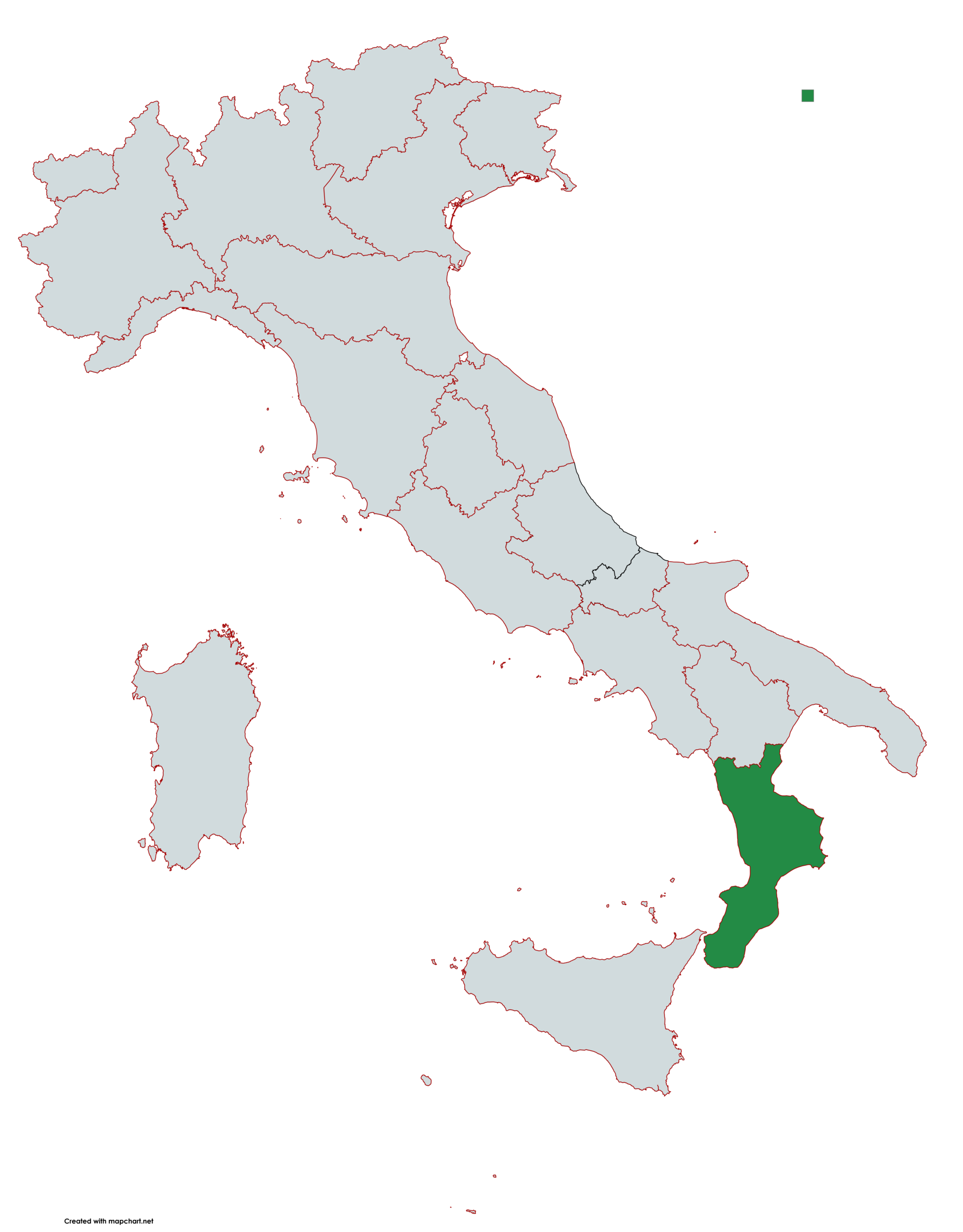 Italie, région Calabre