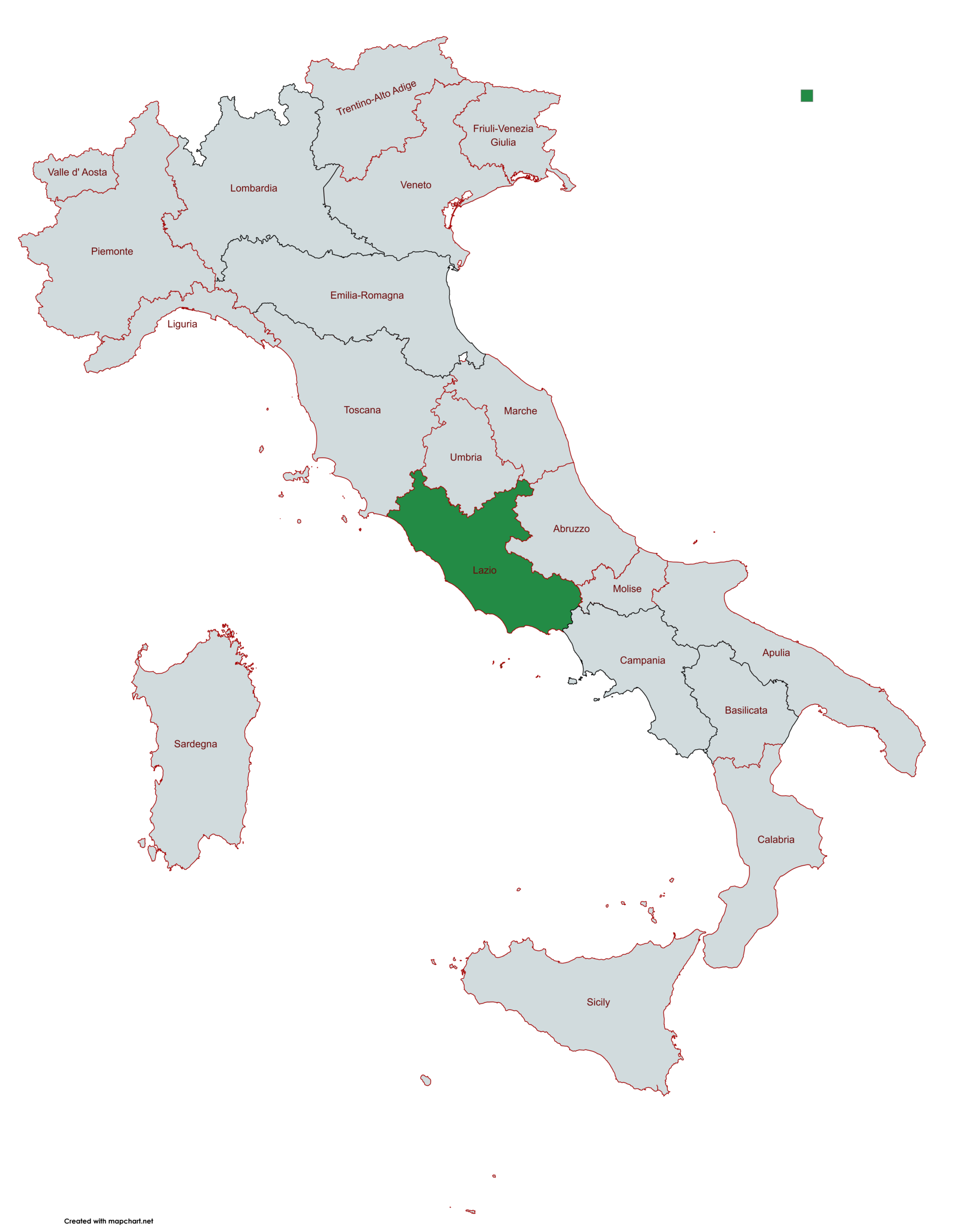 Italie, région Latium
